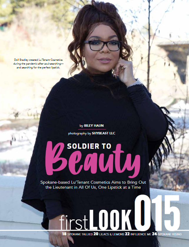 Lu’Tenent Cosmetics featured in Spokane Coeur d’ Alene Living Magazine: Soldier To Beauty